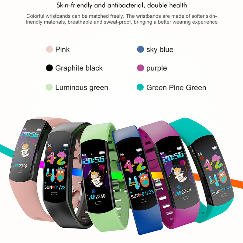 Детский умный браслет C07q с мониторингом здоровья