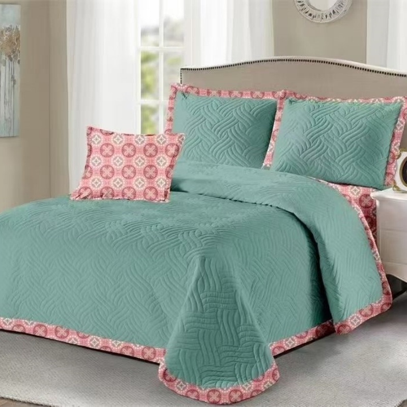 Modern European American Style Solid Microfiber Bedspread Coverlet Quilted Pattern for Home Summer Factory Direct