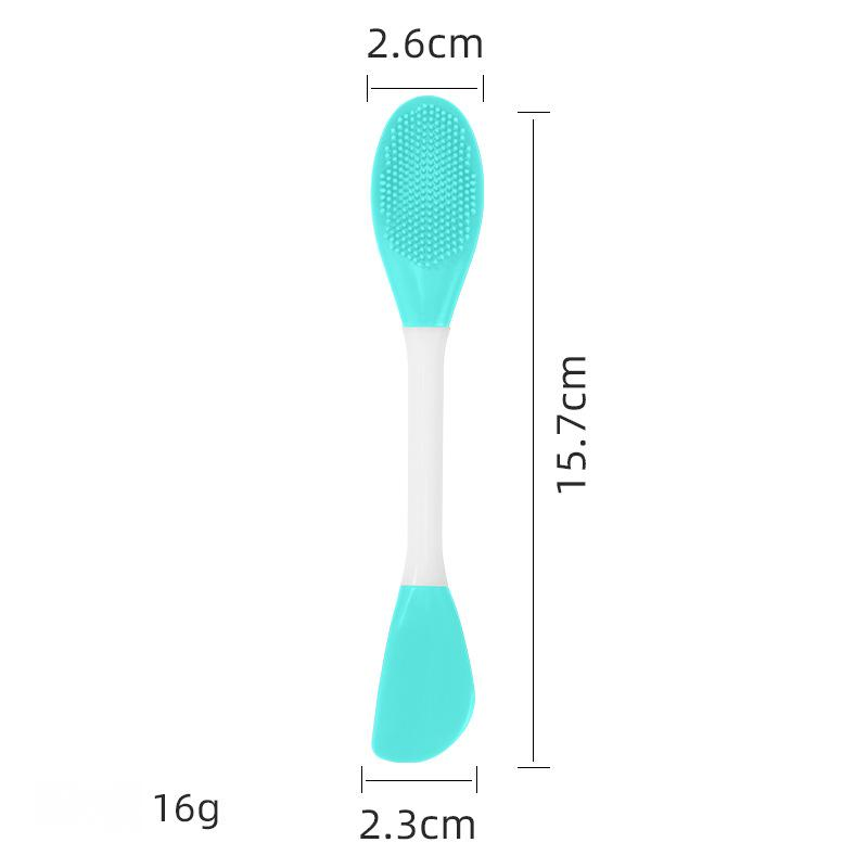 Portable Dual-Headed Silicone Beauty Tool Clay Mask Applicator, Pore Cleansing & Facial Cleansing Brush