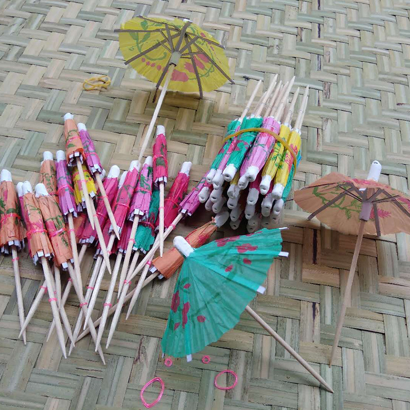 Party Toothpicks Customized Printing Cocktail Drink Umbrella Picks