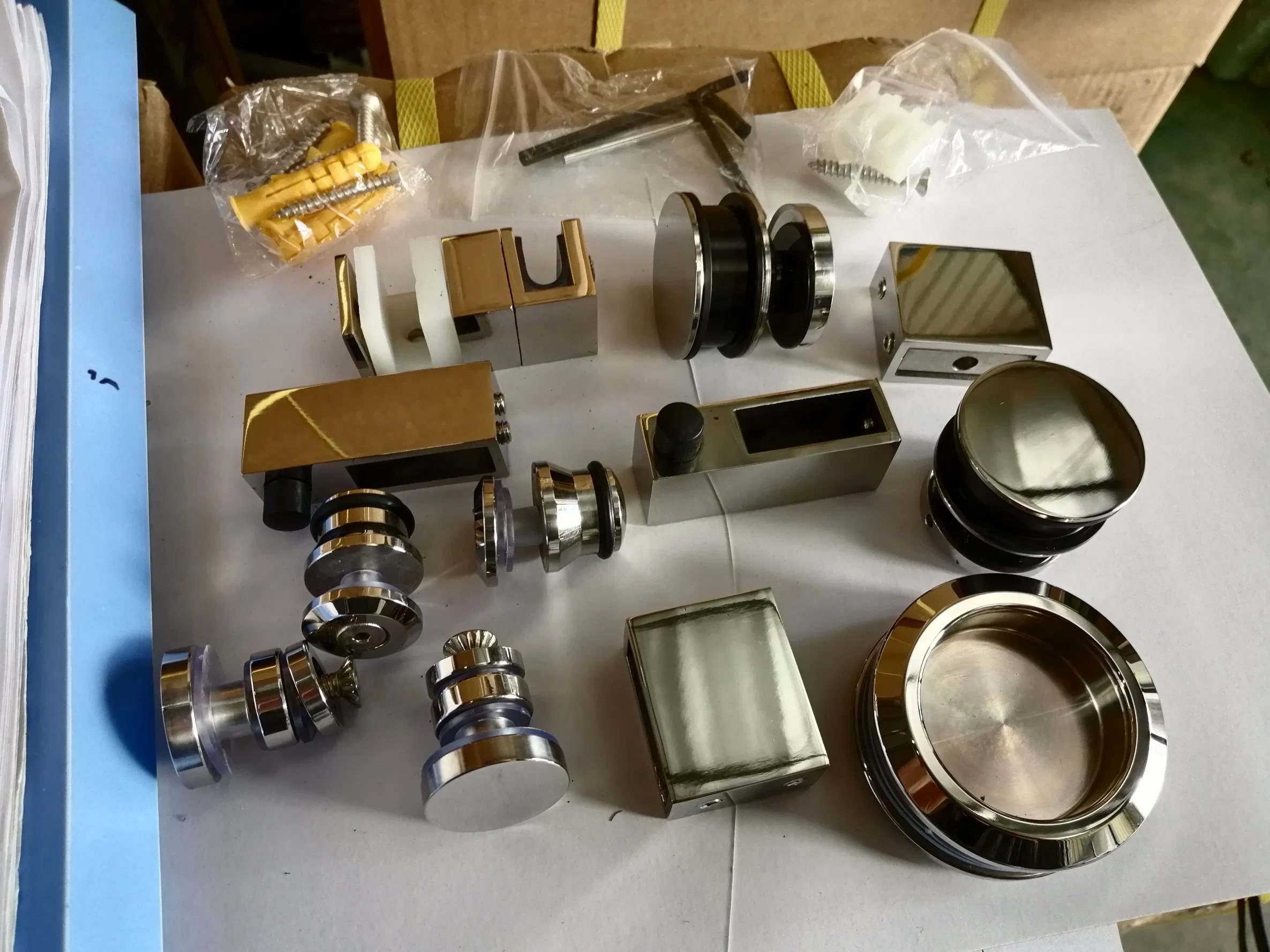 Sliding Door Double Bottom Floor Guide Fitting for Frameless Glass Door