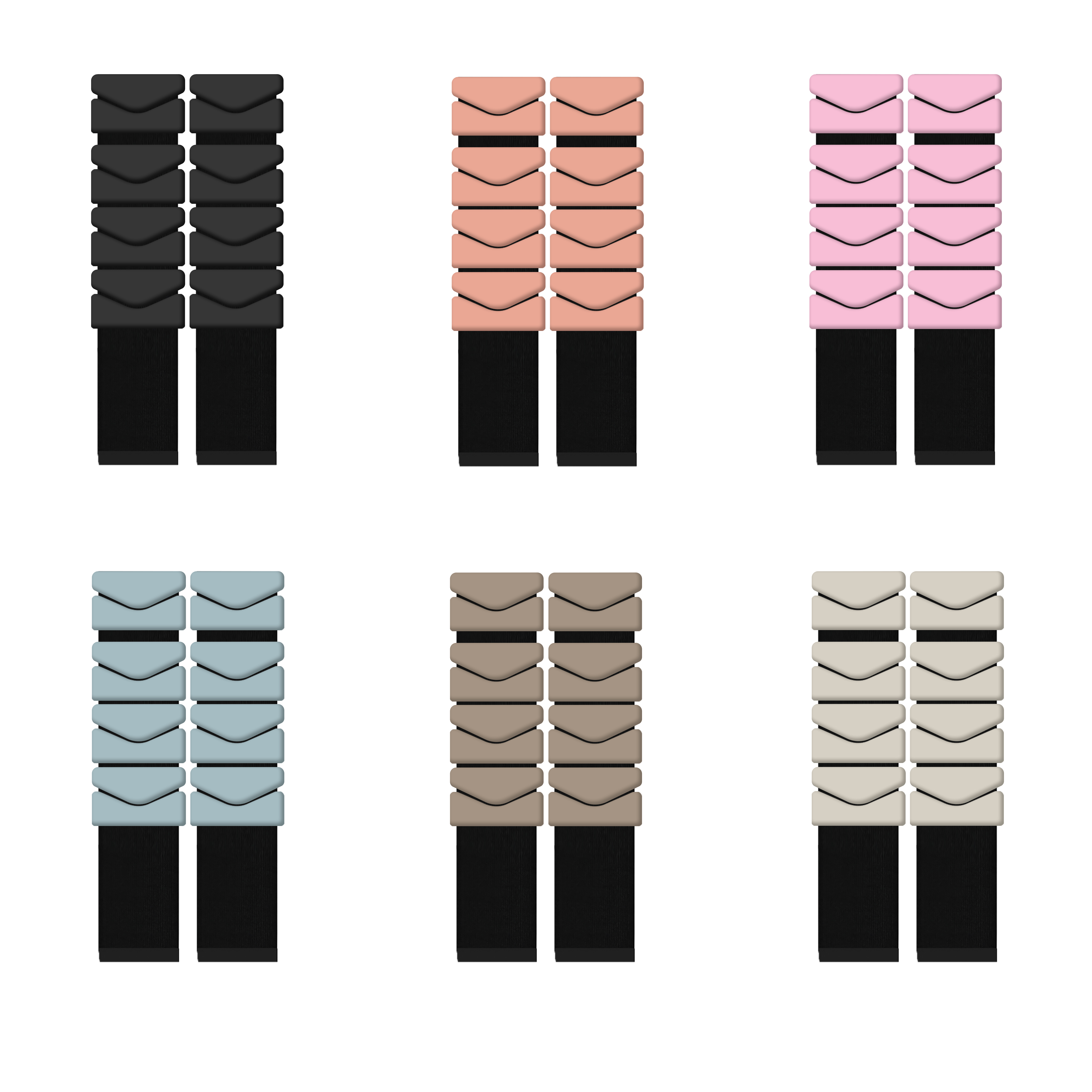 Браслеты для йоги силиконовые регулируемые 2 шт