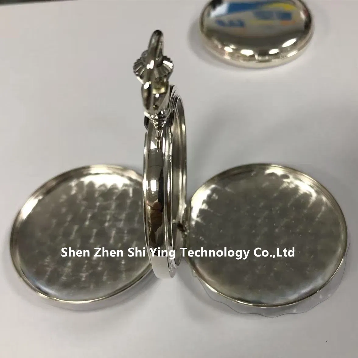 Customized Logo Luxury Sterling 925 Silver Round Mechanical Skeleton Automatic Pocket Watch for Gift