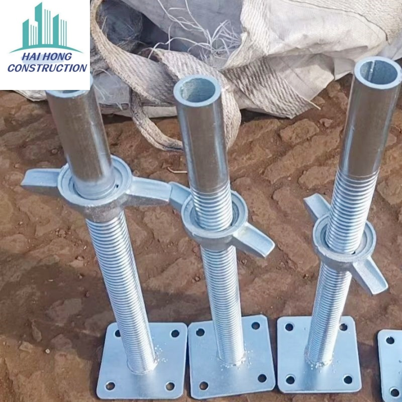 Q235 Steel Adjustable Galvanized U Head and Bottom Jack with Base Plate for Formwork and Scaffolding