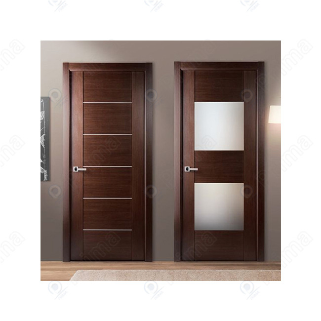 Solid Wood Door Refined Lacquer Finish Elegant Indoor Door