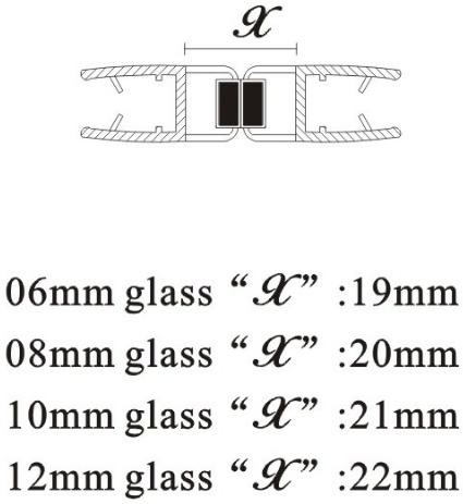 Premium Glass Shower Door with Waterproof PVC Sealing Strips