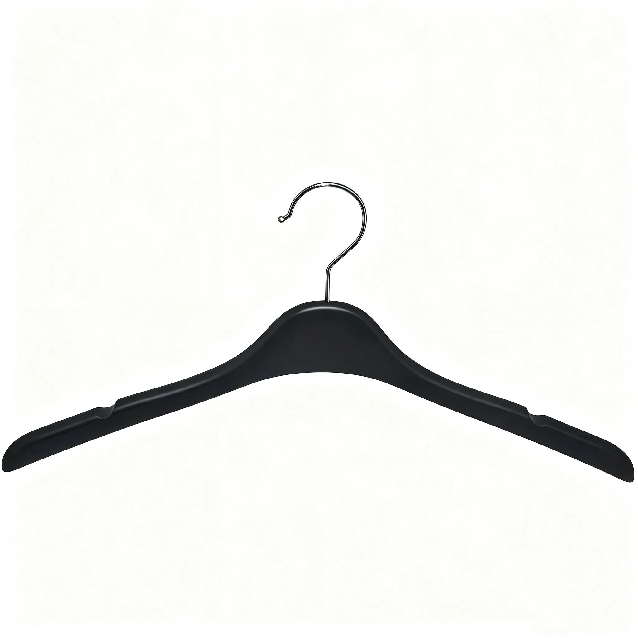 Garment Usage Material Friendly Cheap Black Plastic Clothes Hanger