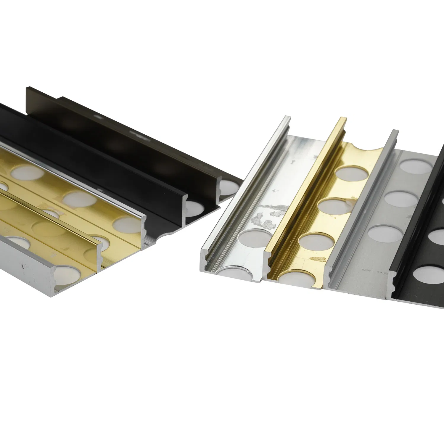 Aluminum Strip Listello Stainless Steel Stair Nosing Curved Sqaure Shape Tile Profile Aluminium Tile Trim