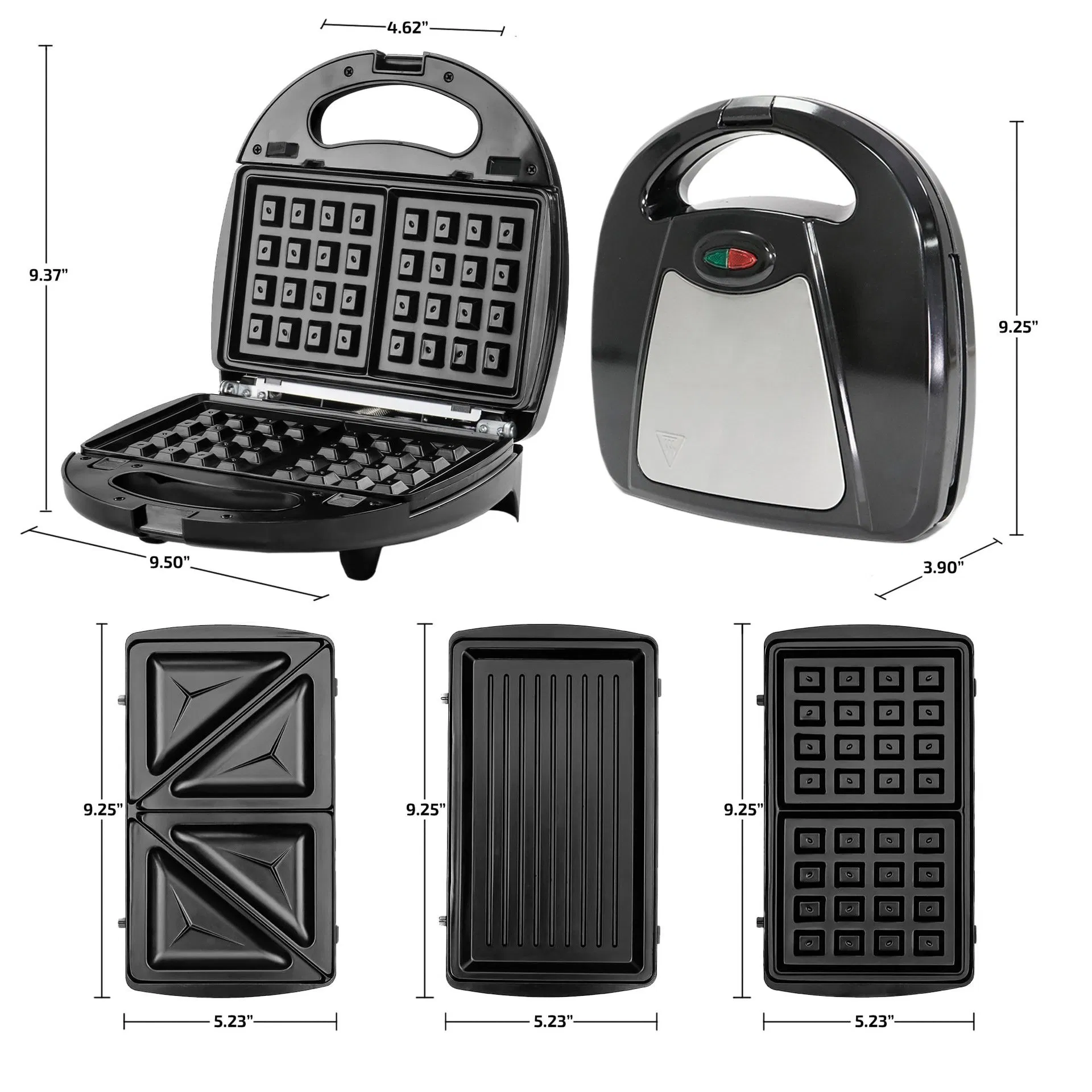 All in One No Sticking Removable Breakfast Maker Sandwich Maker Waffle Maker