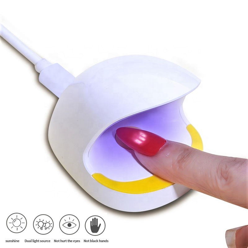 Mini Portable UV Lamp Nail Dryer Quick Drying USB Gel Polish UV Gel Varnish Dryer 3 LEDs Manicure Lamp Nail Art Tools 2022