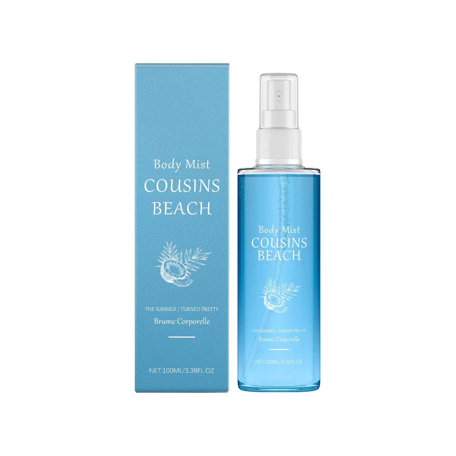Herbal Whitening Body Mist Moisturizing Hydrating Firming Body Skincare Products Gentle Body Spray
