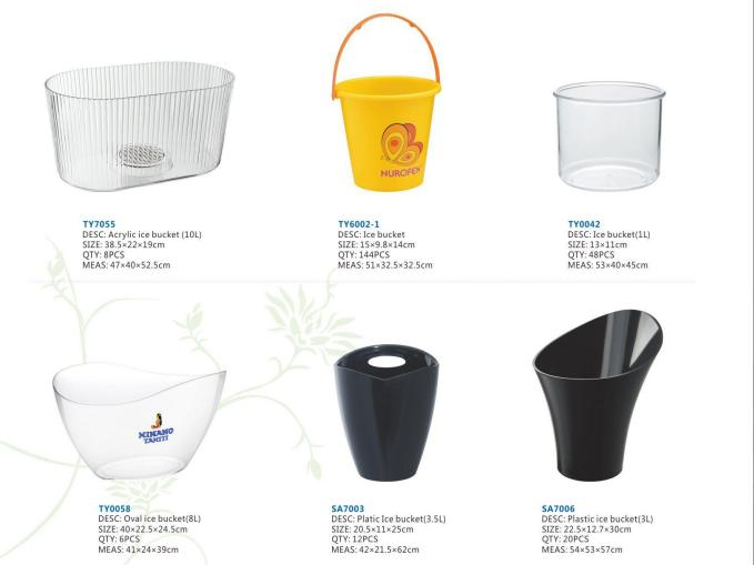 Acrylic Plastic Double Wall Ice Bucket with Lid for Balcones Busch