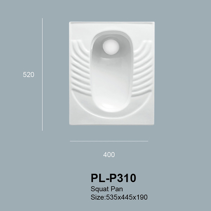 High Cost-Effective Sanitary Ware Water Closet Porcelain Squatting Squat Toilet (PL-P310)