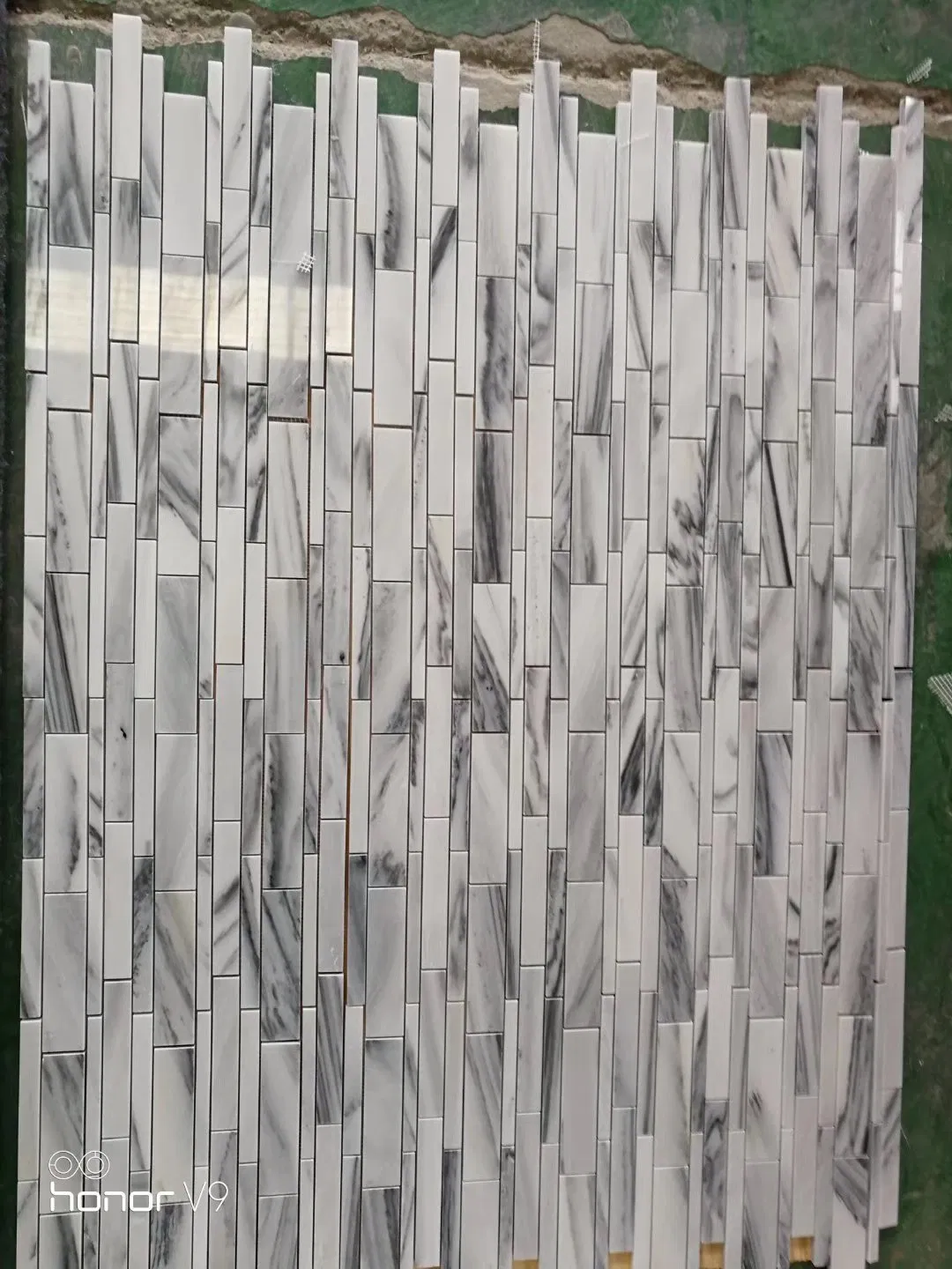 Lava Grey Andesite / High Quality Floor & Wall Herringbone Mosaic Tiles