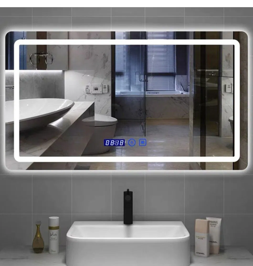 Modern Design Wall Mounted Anti Fog Round Smart LED Backlit Bath Mirror Bathroom Mirror with Light