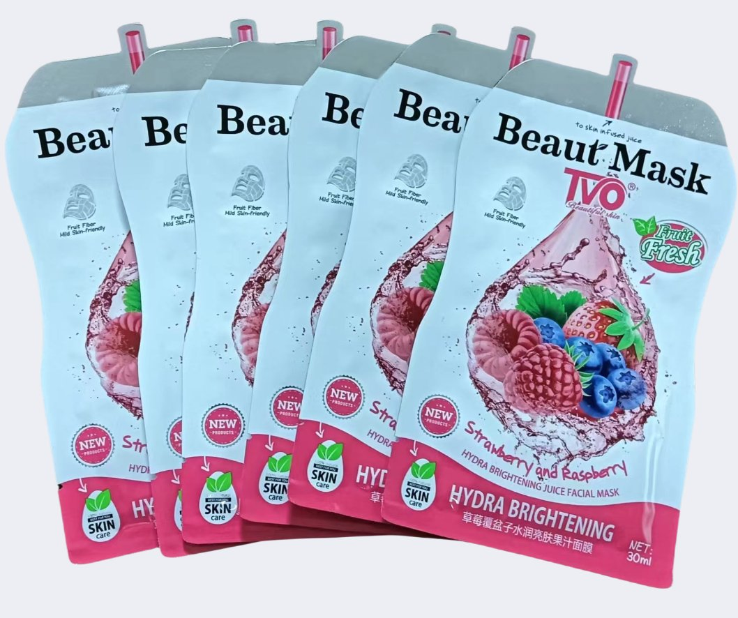 Strawberry Raspberry Hydra Brightening Juice Beauty Facial Mask