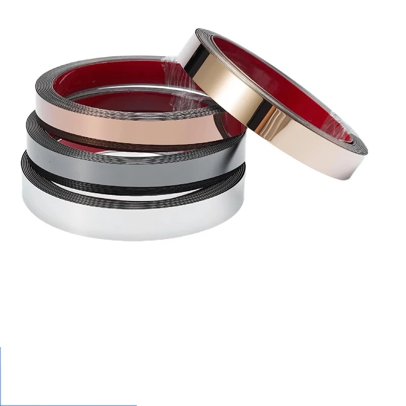 Self-Adhesive Stainless Steel Edge Banding Strip Seamless Trim for Furniture & Decor