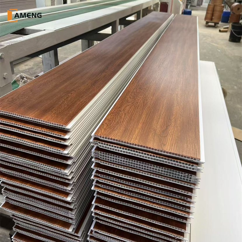 20/25/30mm Width Wood Grain Suspended Designs Plastic PVC Ceiling for Interior Decor