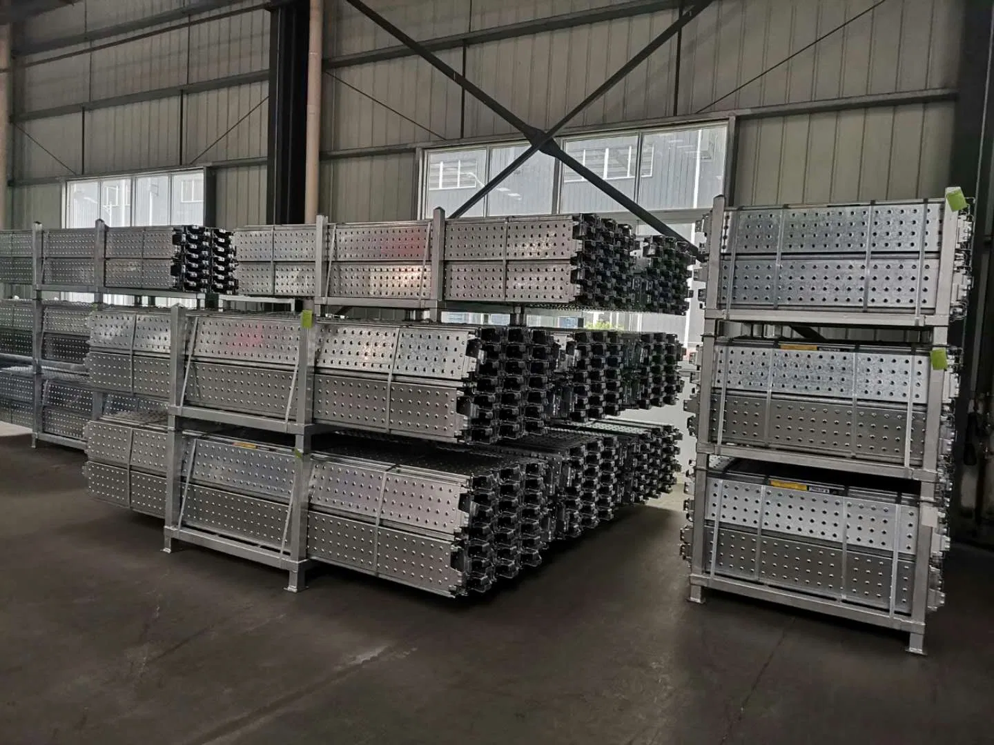 Pre-Galvanized Step Steel Staircase Scaffold Plank in Layher Style for Construction
