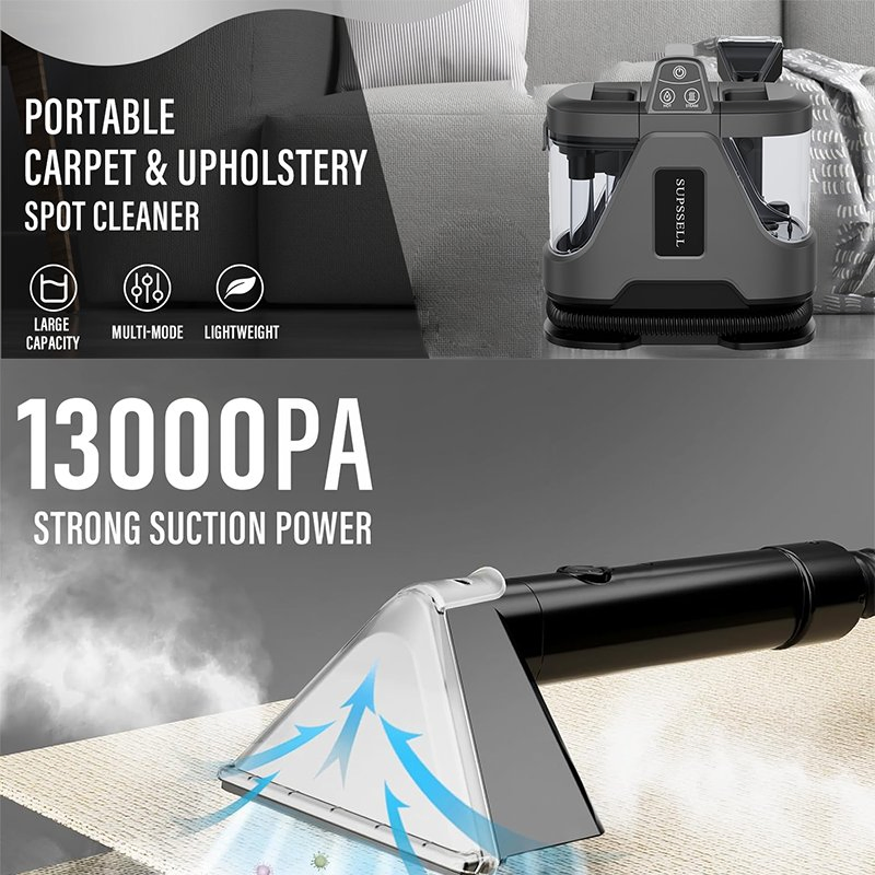 2026 Hot Sale Steam Spot Cleaner Fabric Water Washing Handheld Wet and Dry Vacuum Spot Cleaner for Floor Seat Kitchen Stove