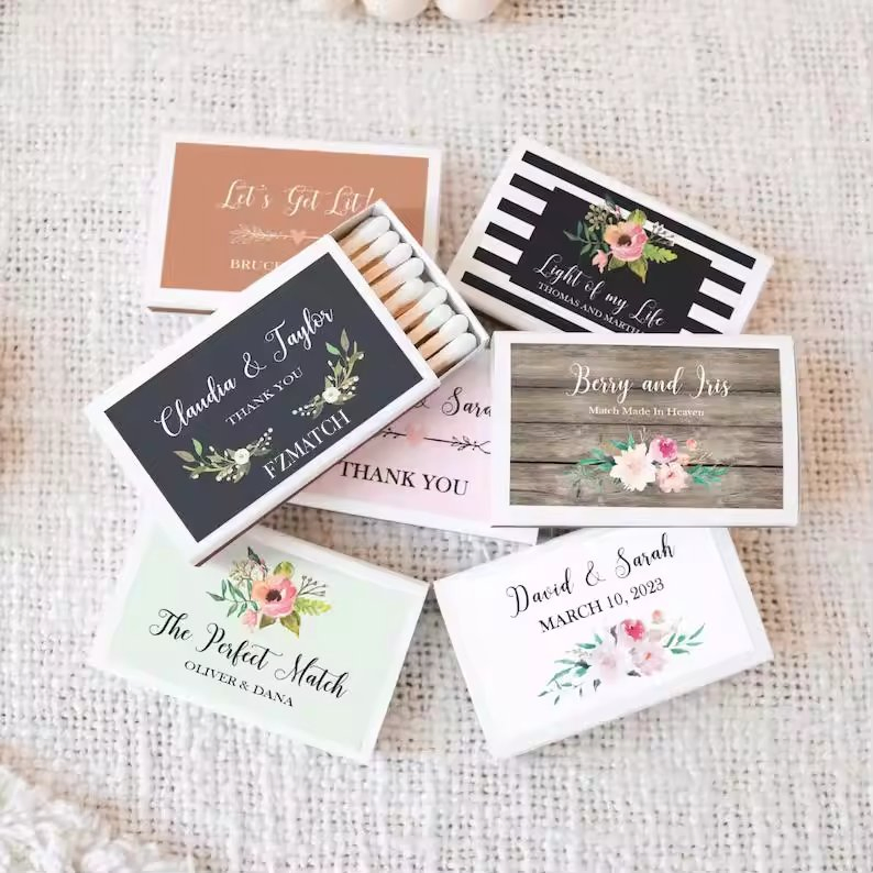 New Custom Colorful Match Sticks Wooden Matchsticks in Bottle Candle Custom Label Aromatherapy Matches Box