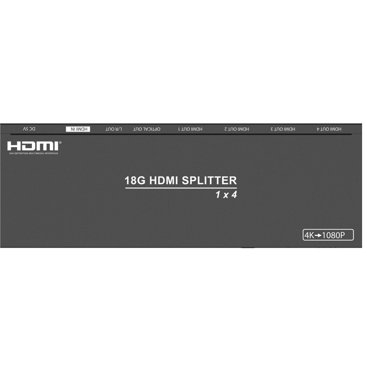 Разветвитель HDMI 1x4 4K 60Hz HDR с масштабированием