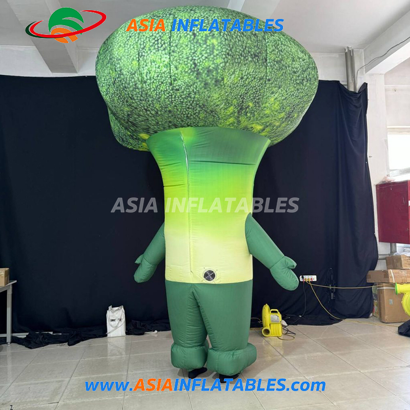 Parade Decoration Inflatable Cartoon Broccoli Costume Inflatable Vegetables for Stage Performance