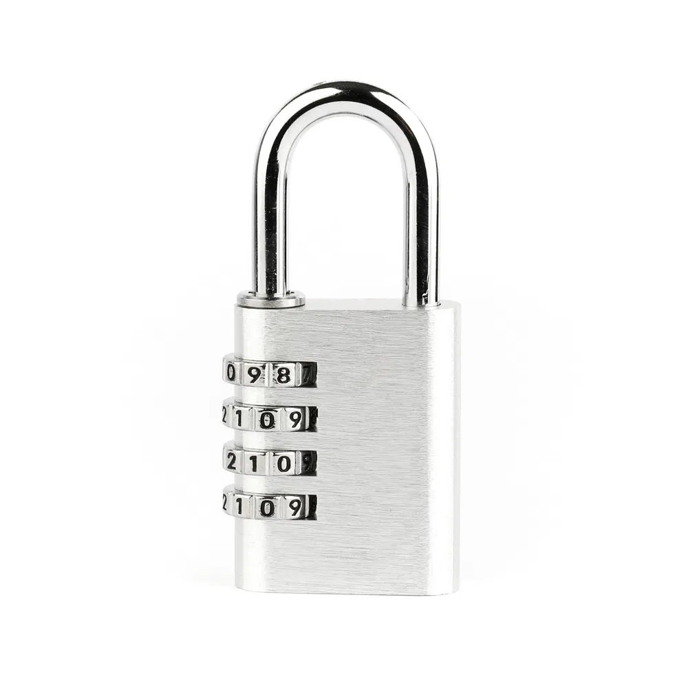 Silver 38mm 4-Digit Aluminum Alloy Code Padlock for File Cabinet