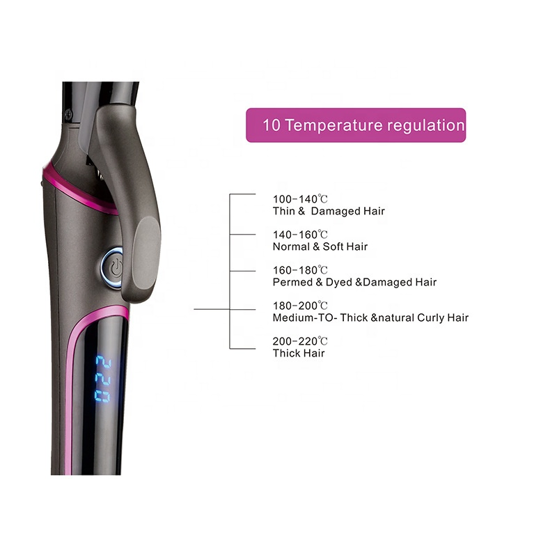 360 Ceramic Ionic LED Curling Iron Waver Electric Hair Salon Hair Curlers