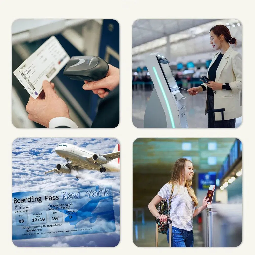 Hot Selling Custom Airline Thermal Blank Boarding Pass Paper Adhesive Thermal Label