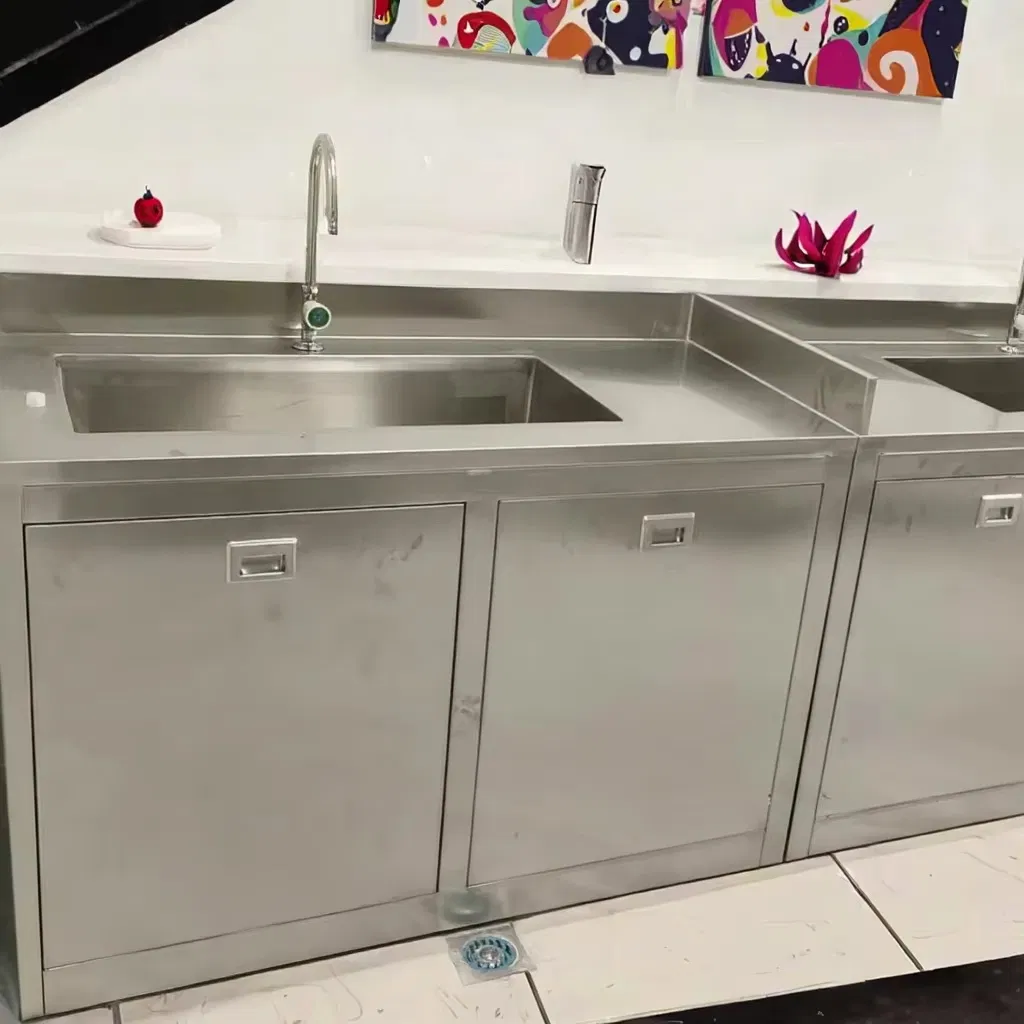 Small Commercial Laboratory Furniture Accessory Stainless Steel Lab Sink Hand Wash Sink with Foot Valve