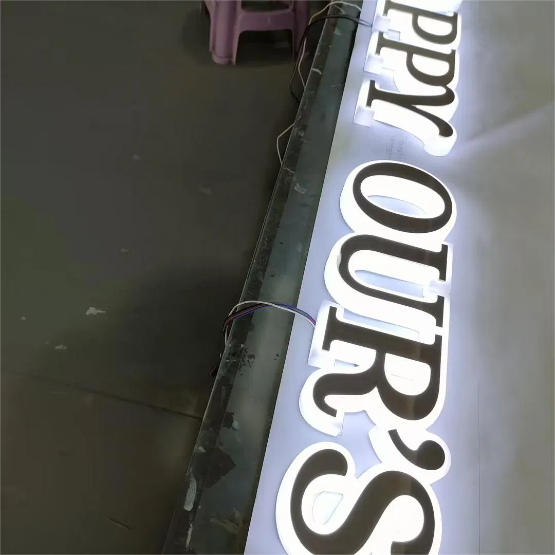 Custom 3D Metal Signage Backlit Illuminated Sign Yacht Signage Logo Backlit