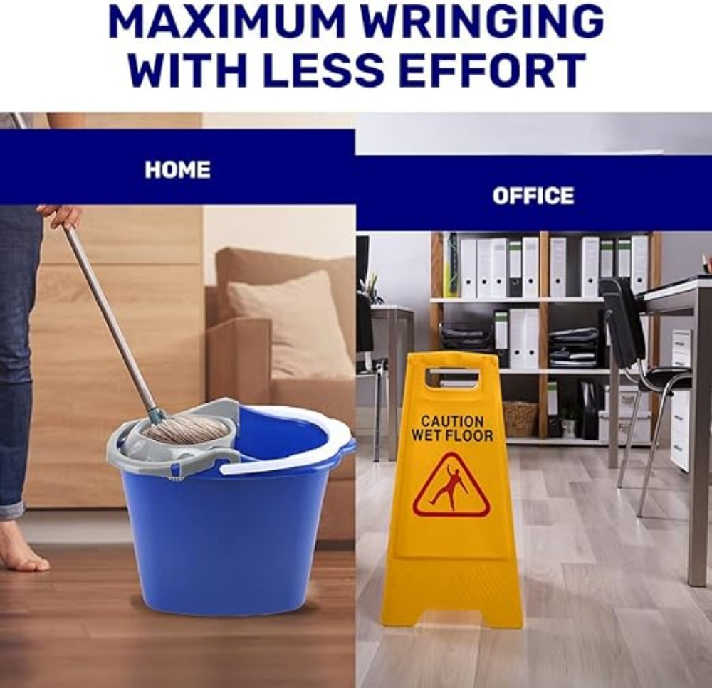 Cleaning Mop Squeegee Mop Plastic Bucket with Wringer
