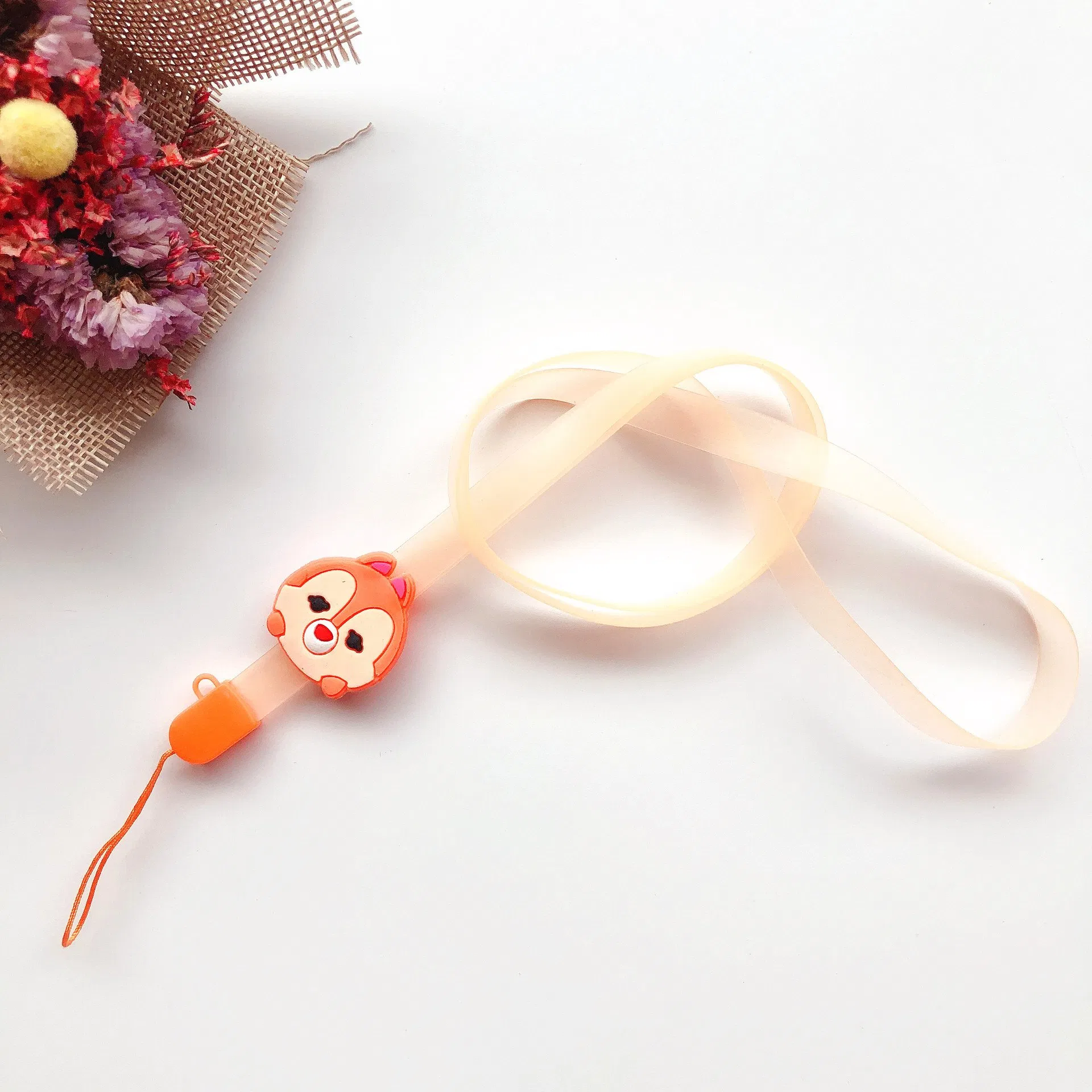 15*900mm Vape Electronic Cigarette Stick Neck Line Transfer Lanyard with Rubber Holder