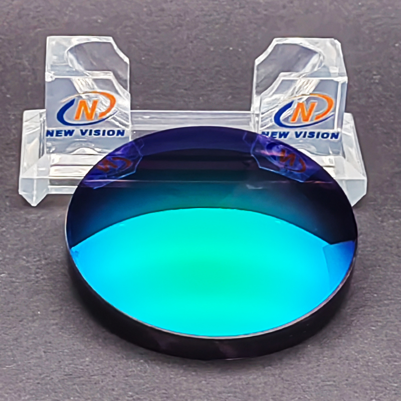 1.591 PC Semi Finished 85% Tinting Gray Mirror Green Ar Glasses Lens