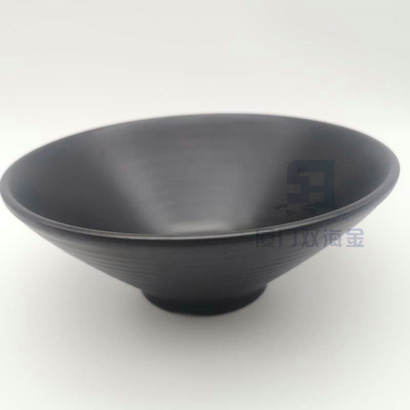 Black Porcelain Bowls Black Round Melamine Soup Bowl Dinnerware
