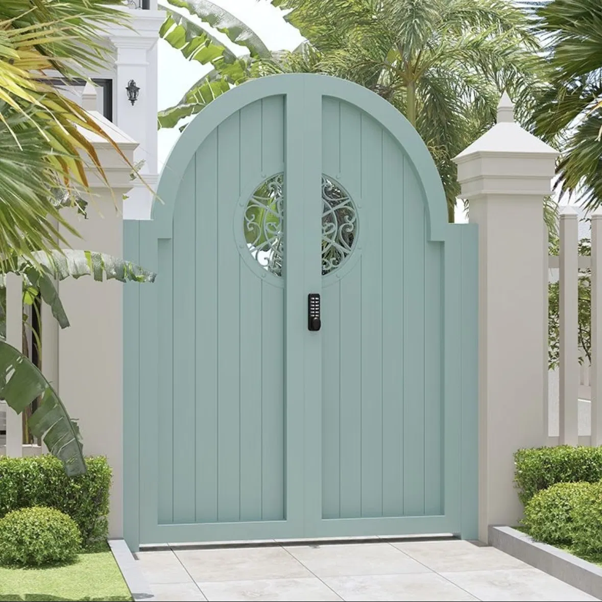 Rust-Free European Style Swing Gate for Private Garden or Driveway