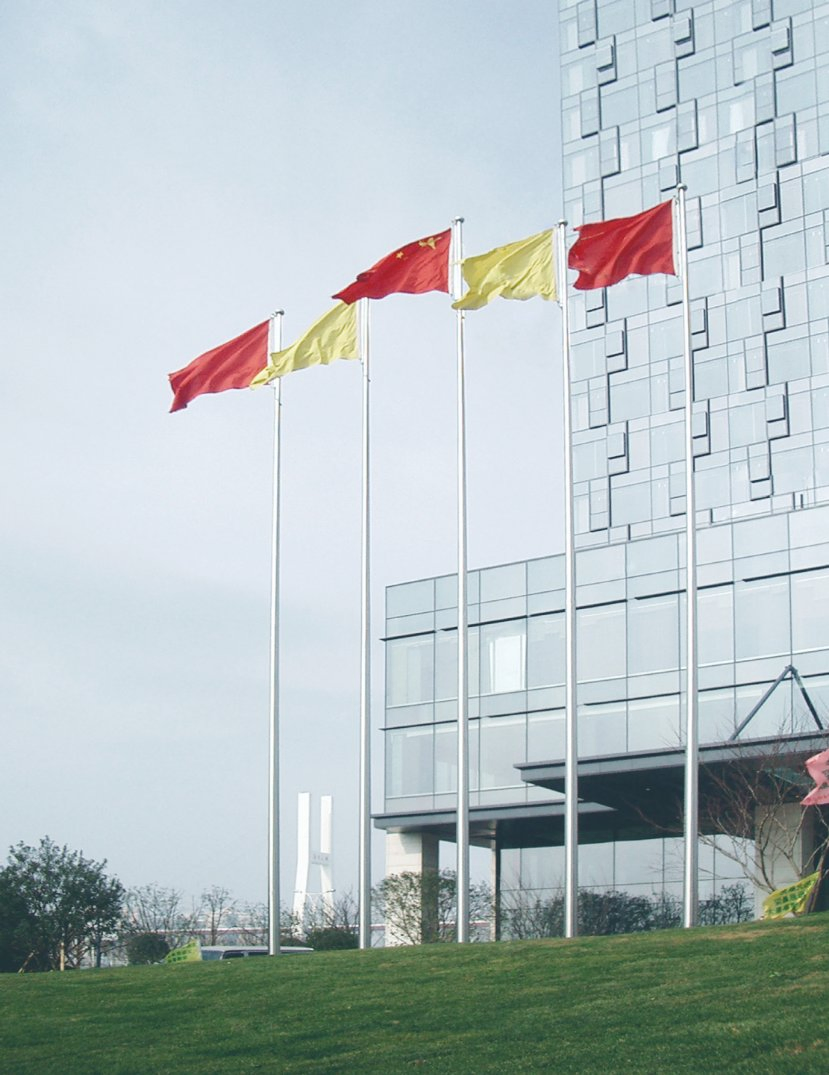 Outdoor Conic Flagpole in Aluminum Alloy6063 with Powder Coating