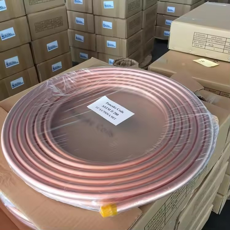 C17500 C17510 C18700 Red Pure Pancake Coil Copper Pipe/Tube Manufacturers Ensure Quality Wholesale Price with Welding Cutting and Bending Processing Services