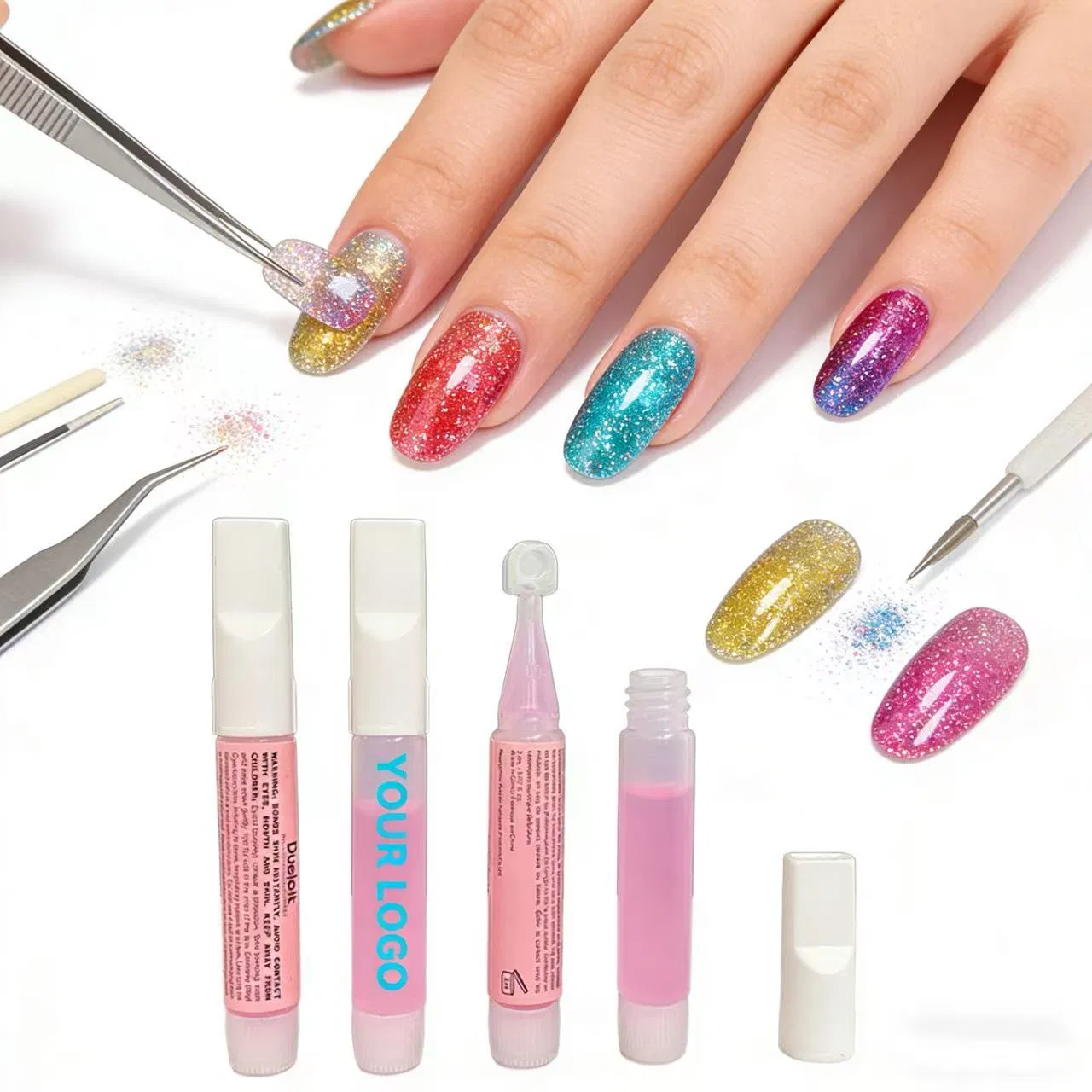 Low Blooming Nail Adhesive Competitive Cyanoacrylate Super Glue for Press on Nail