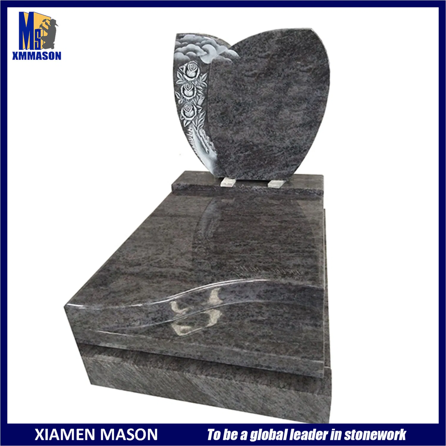 China Grey Granite Muslim Kebsets Ledger Surrounded Tombstone