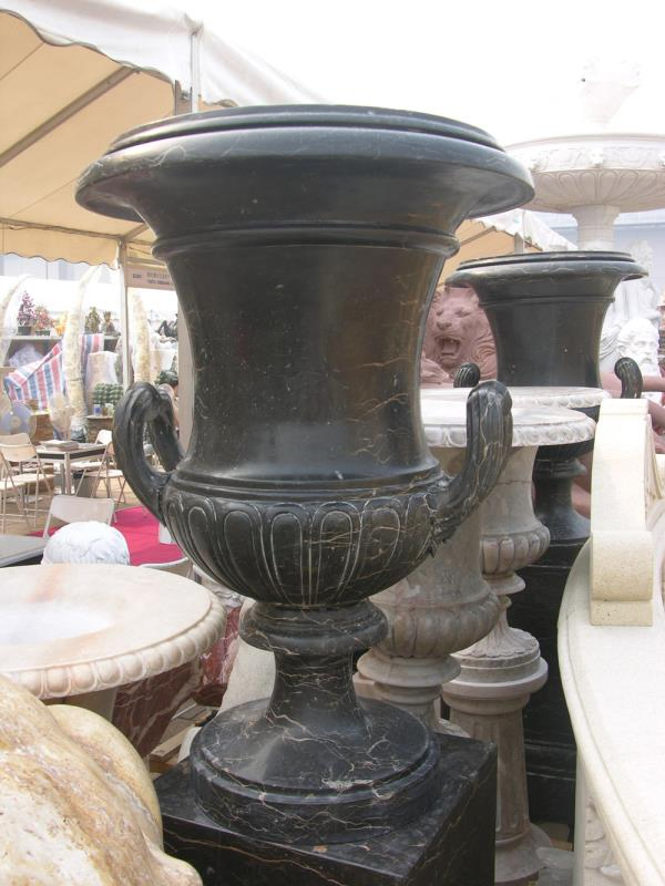 Garden Decoration Western Style Hand Carving Marble Garden Flower Pot (SYFP-067)