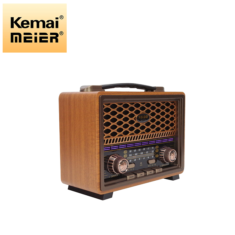 Classic Natural Wood Bluetooth Full Band Adjustable Frequency Selling Wireless Outdoor Multi-Function Radio