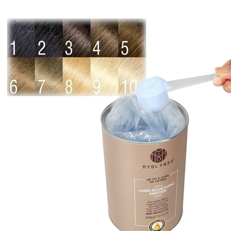 Private Label White Hair Bleach Powder 500g Professional Salon Popular Hair Color Bleaching Fast Ammonia Wholesale