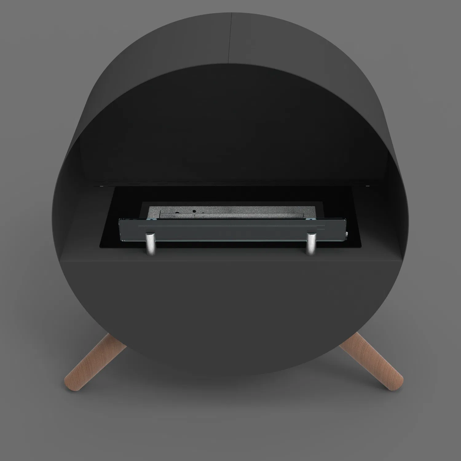 modern Indoor Decoration Mini Round Small Size Manual Bio Ethanol Fireplace
