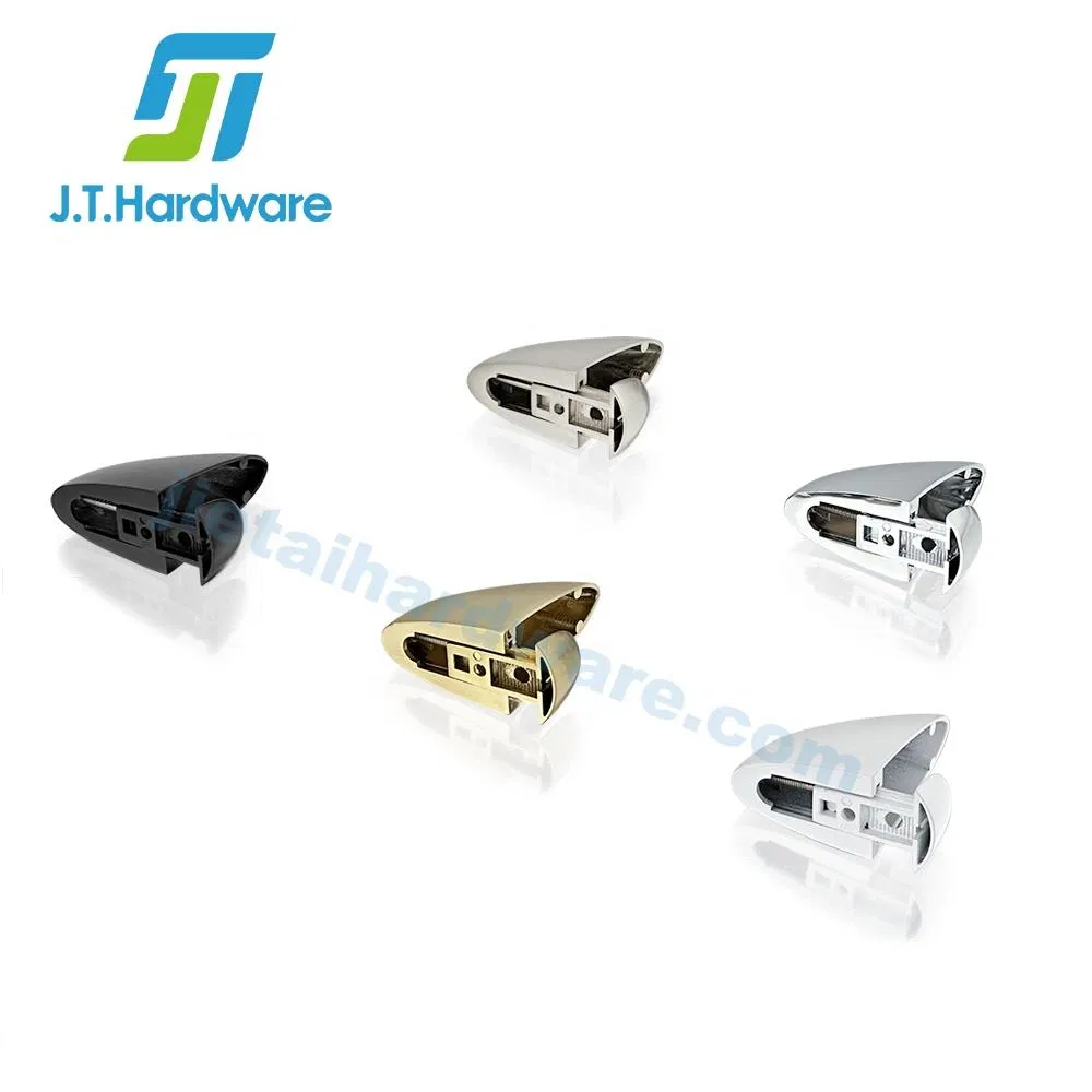 Cr L Heavy Duty Wall Mount Zinc Alloy Shelf Support Holder Adjustable Shower Glass or Wood Plated Clamp Shelf Bracket