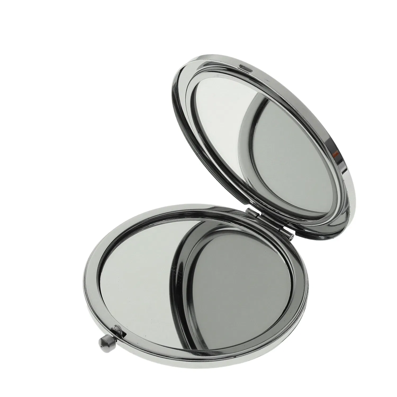 Customized Zinc Alloy Round Pocket Make up Mirror for Paris Souvenir Promotion Gift