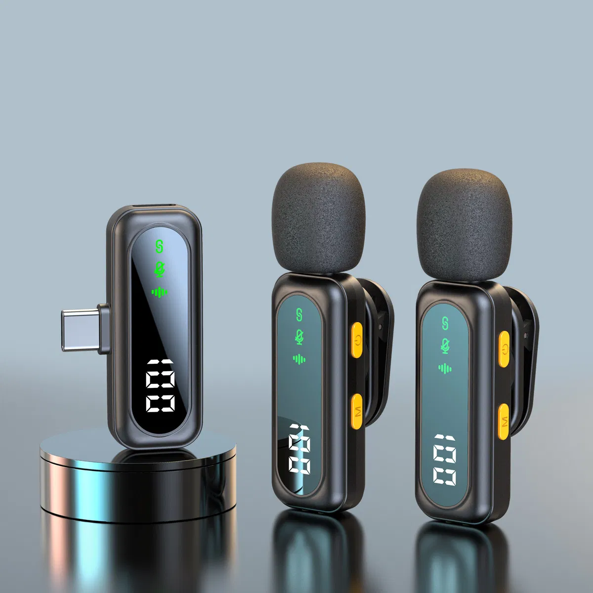 Магнитный беспроводной петличный микрофон Bluetooth