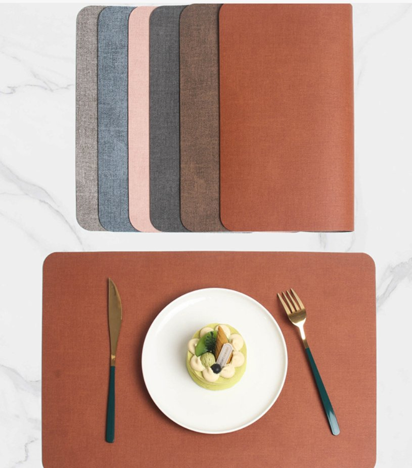 Luxury Fabric Texture PVC Placemats Heat Resistant Oilproof