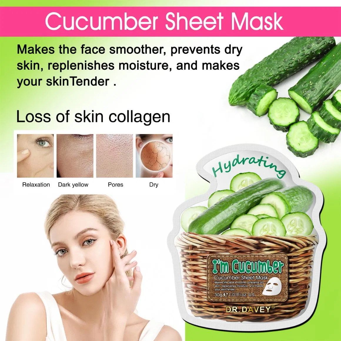 Dr. Davey Skin Facial Brightening Private Label OEM/ODM Face Mask Mask Sheet